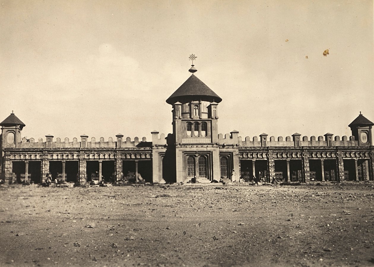 Bygge et imperium i den fascistiske tidsalderen: en abyssinisk kirke i Asmara, 09.05.1936 (s/hvitt-bilde) av Modestino Baldinetti