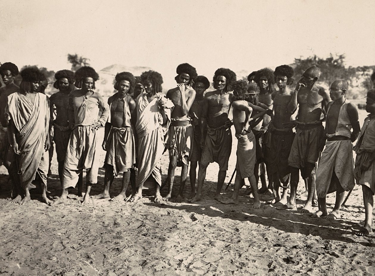 'Building an Empire' i den fascistiske tidsalderen: Beni Amers stamme, 09.05.1936 (s/hvitt-bilde) av Modestino Baldinetti