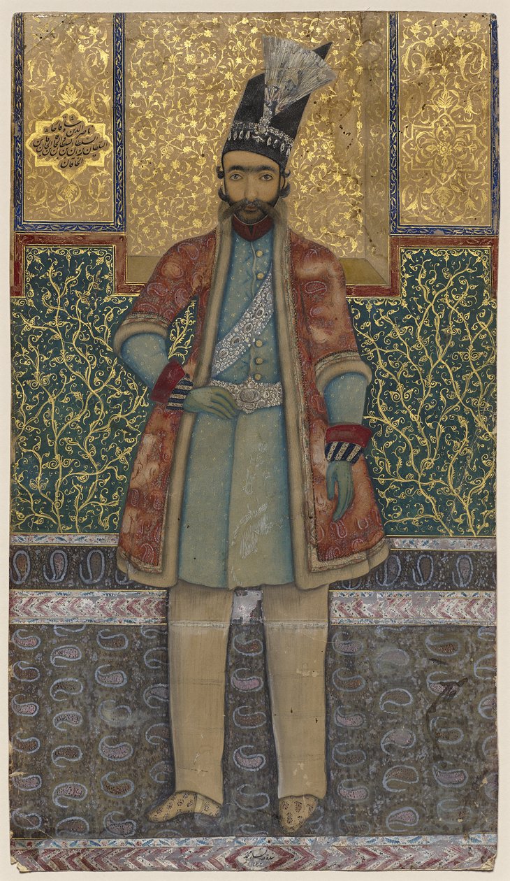 Portrett av Nâsir-od-din Shah av Mohammed (attr.to) Esfahani