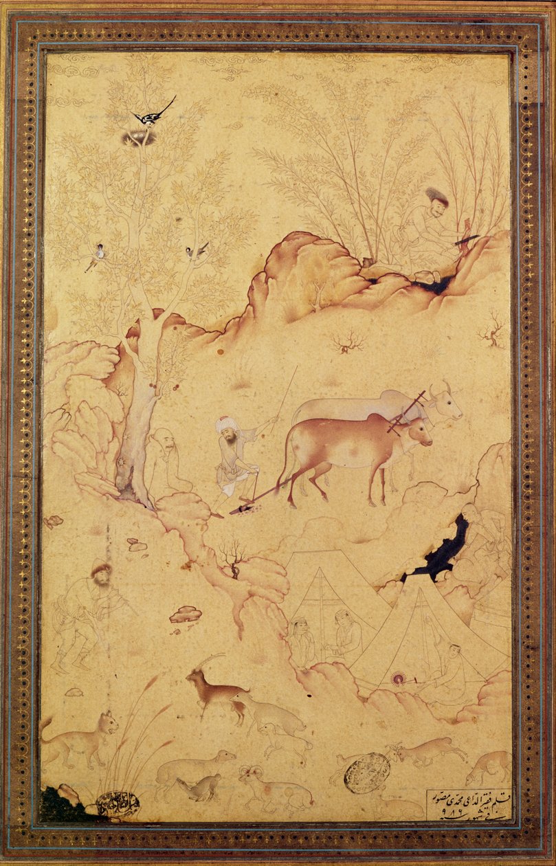 Scene av rustikk liv, Qazvin, 1578 av Mohammedi