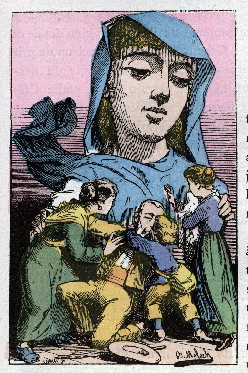 Allegori om Amnesty på 1800-tallet i "" Le Trombinoscope"" av Touchatout, tegneserie av B. Moloch fra 1882 (1849-1909). Privat samling. av Moloch