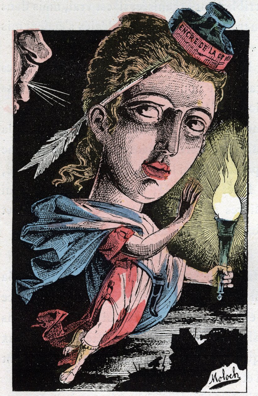 Allegory of the press in the 19th century av Moloch