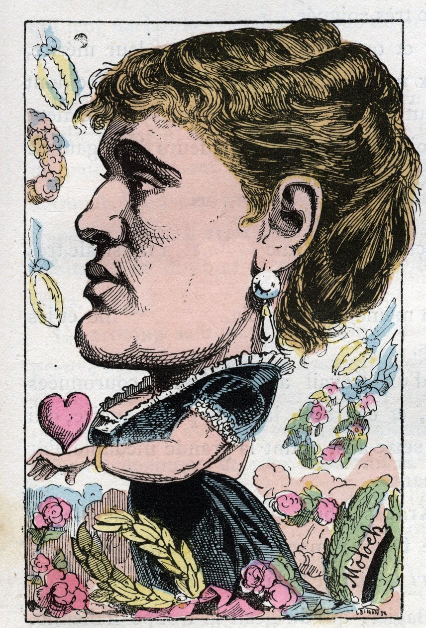 Portrait of Gabrielle Maria Krauss Austrian singer (1842-1906) av Moloch