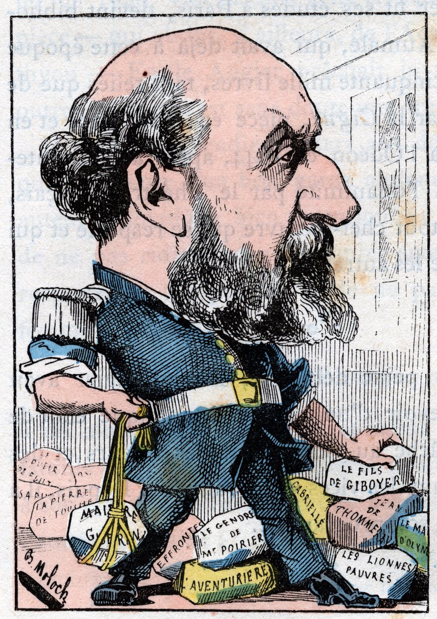 Portrett av Guillaume Victor Augier (1820-1889) fransk dramatiker. av Moloch