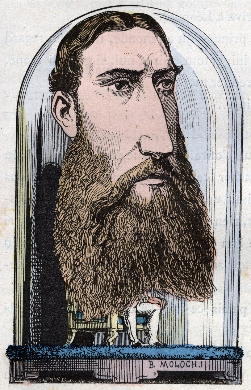 Portrett av Leopold II, kongen av belgierne (Louis Philippe Marie Victor), prins av Belgia, hertug av Sachsen, prins av Sachsen-Coburg-Gotha, hertug av Brabant av Moloch