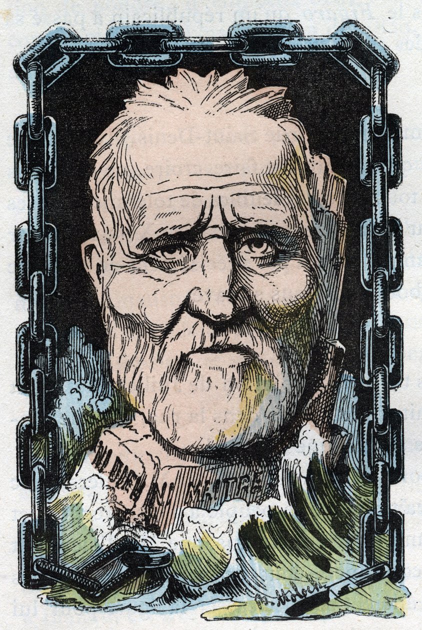 Portrait of Louis Auguste (Louis-Auguste) Blanqui (1805-1881), French socialist theorist and revolutionary. av Moloch