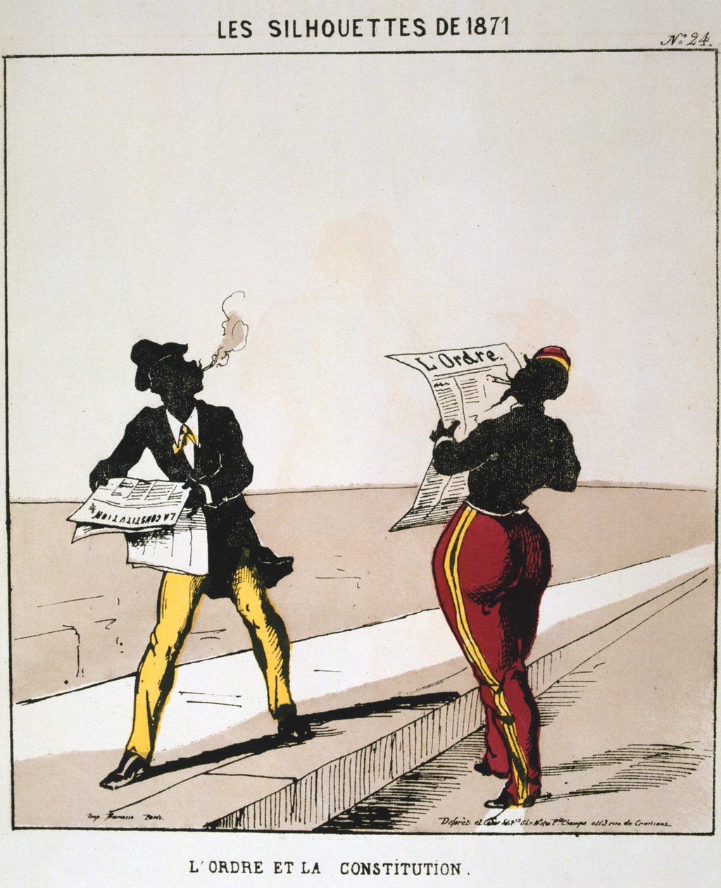 Ordenen og grunnloven, 1871. fra serien Les Silhouettes de 1871. Paris Commune, 1871. av Moloch