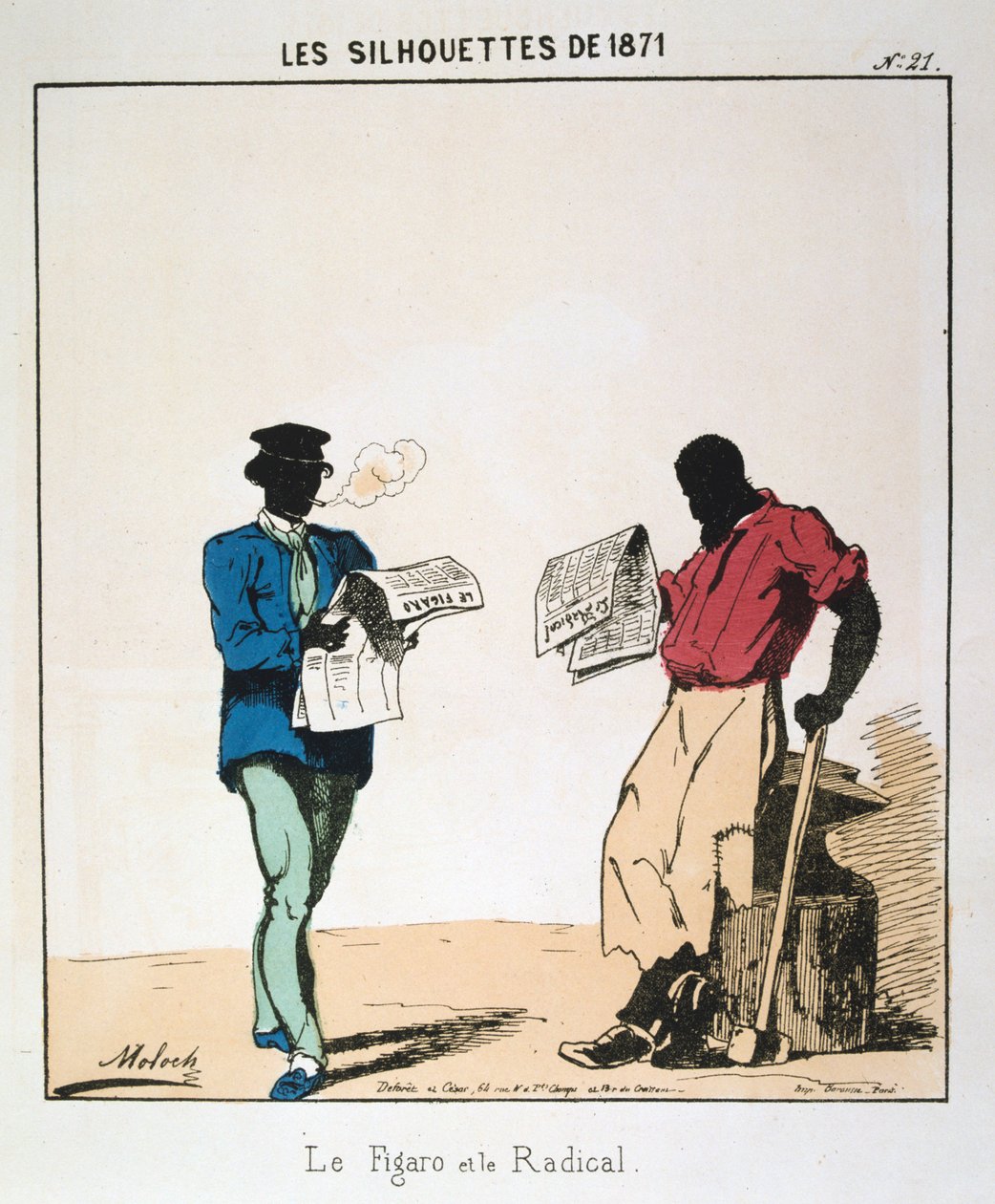 Le Figaro og de radikale, 1871 av Moloch