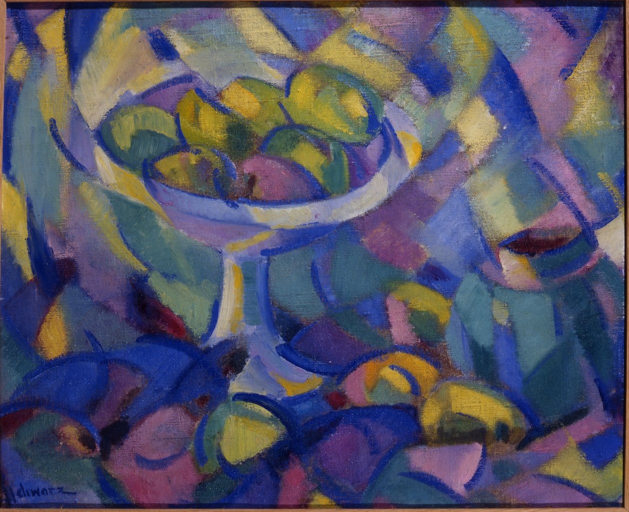 Fruktstilleben, ca. 1913-14 (olje på lerret) av Mommie Schwarz