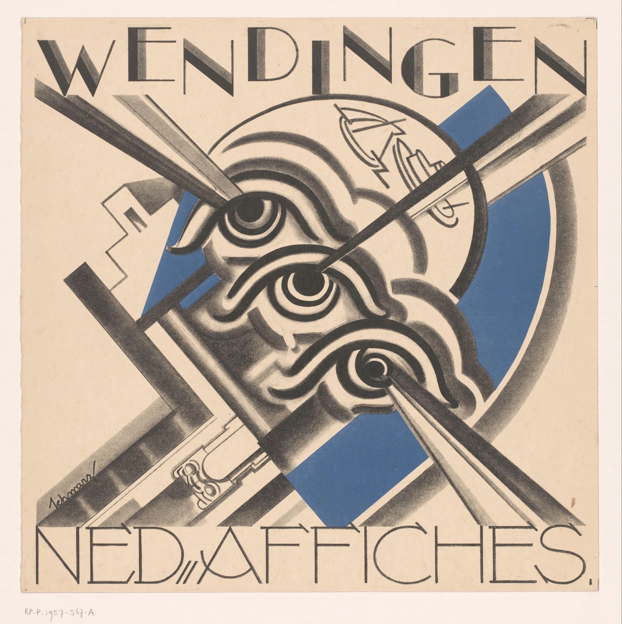 Omslagsdesign for: Wendingen, 1931 av Mommie Schwarz
