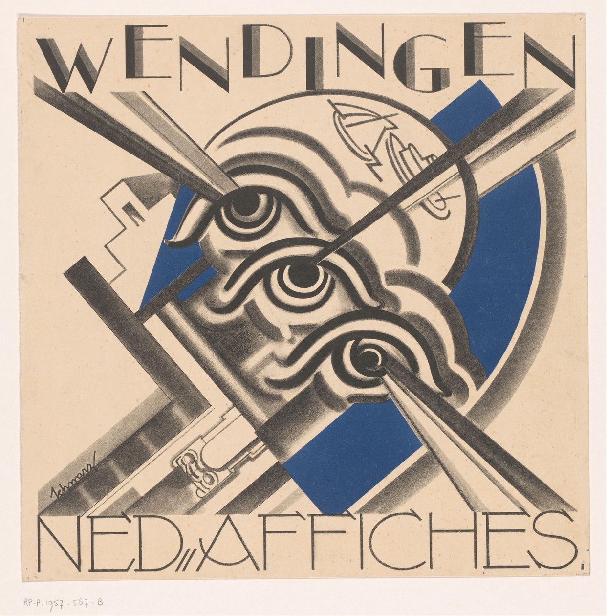 Omslagsdesign for: Wendingen, 1931 av Mommie Schwarz