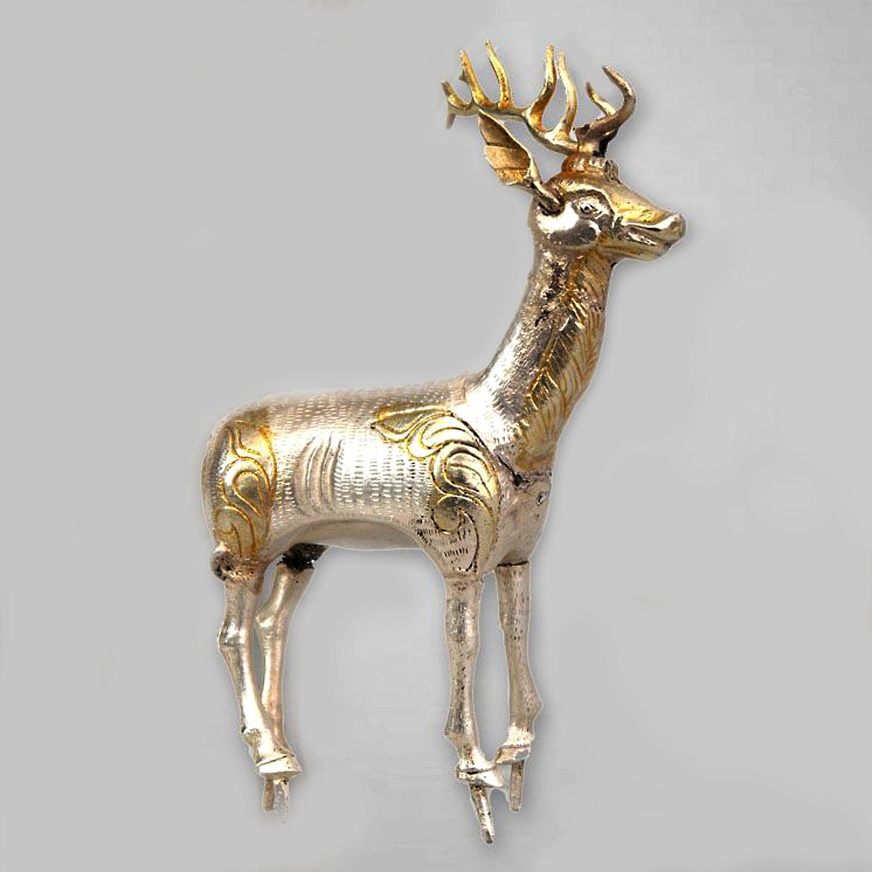 Stag, Arkhangai-provinsen, Khashaat-tempelet, Caydam, Mongolia, ca. 730 (sølv med forgylling) av Mongolian School