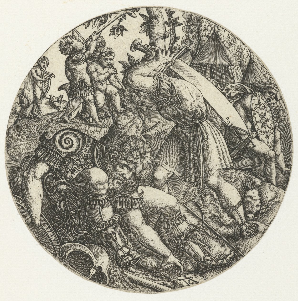 david i goliat av Monogrammist AC