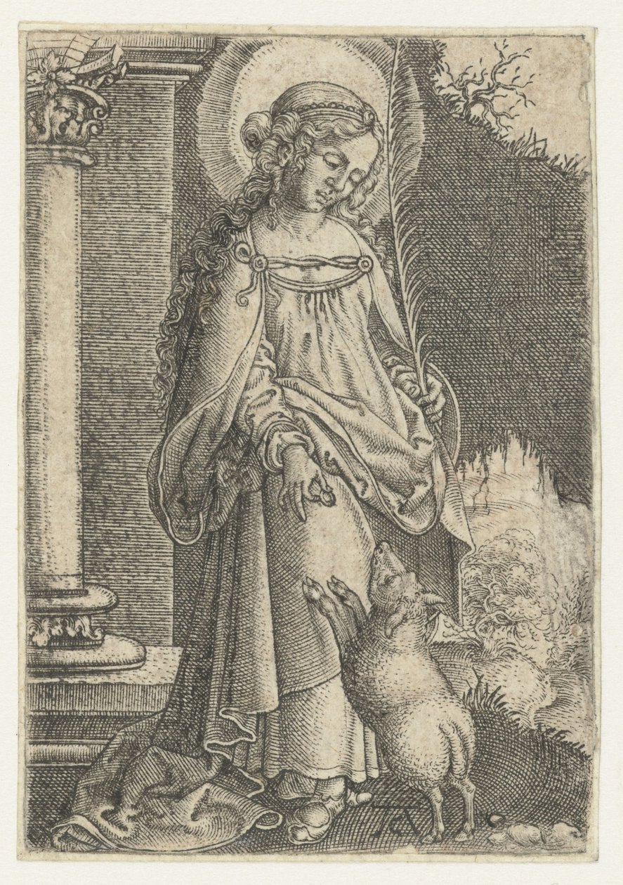 Sankt Agnes av Monogrammist AC