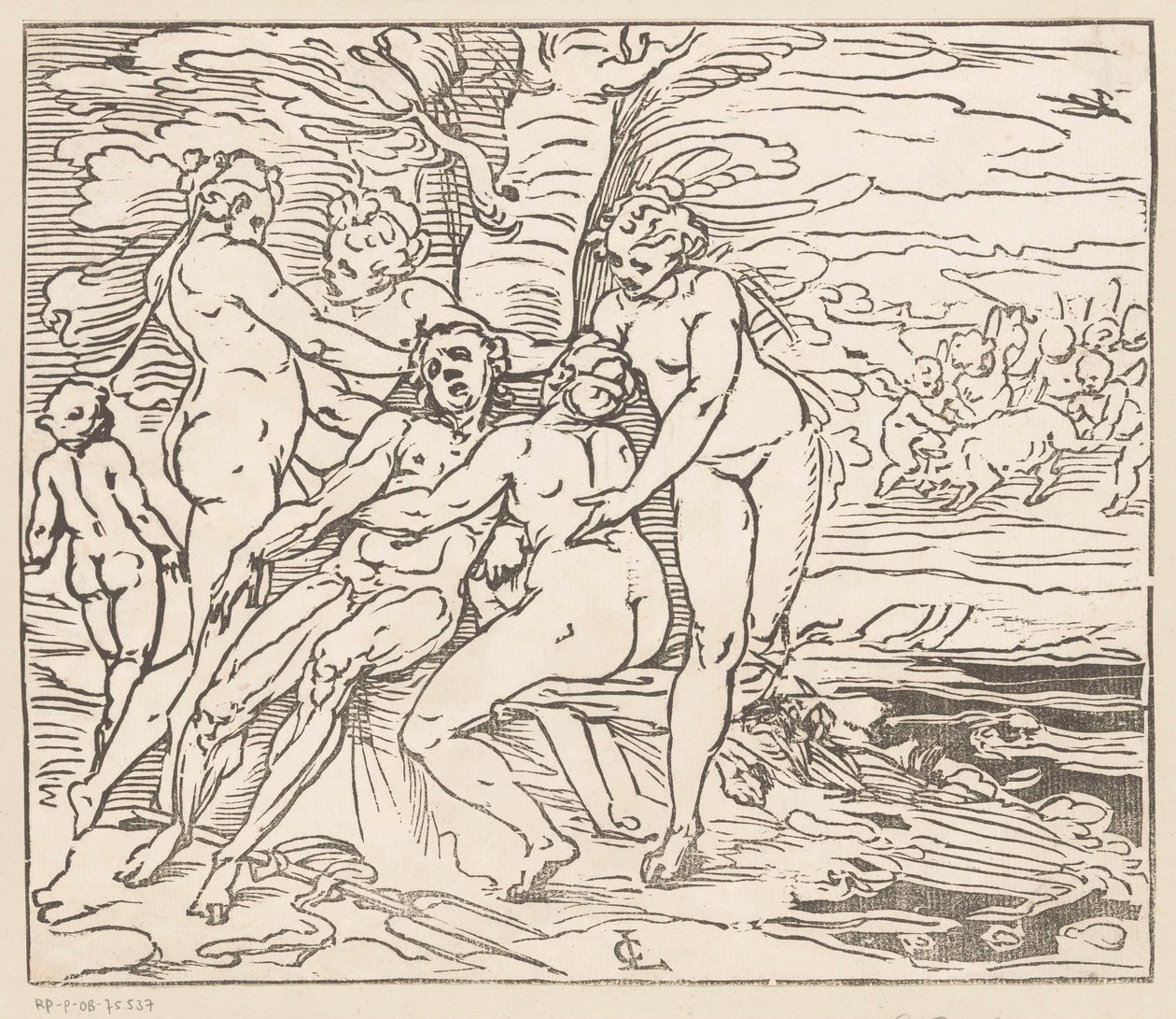 Venus sørger over Adonis død av Monogrammist GGN (attributed to)