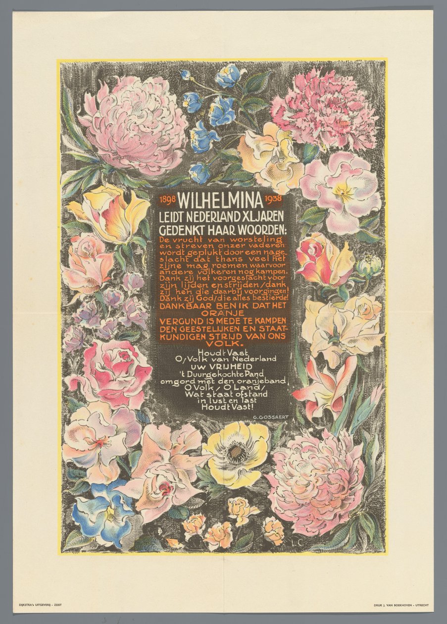 Wilhelmina leder Nederland XL i årevis av Monogrammist JB (20e eeuw)