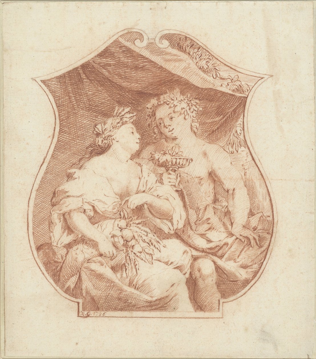 Bacchus og Ceres av Monogrammist KG