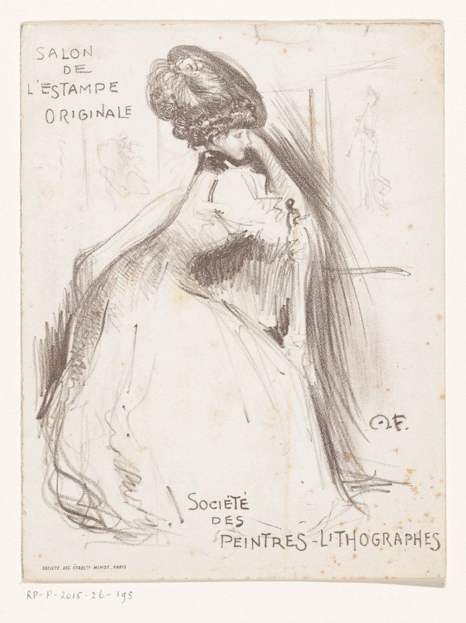 Invitasjon til utstilling av verk av Henri Fantin Latour på Grand Palais av Monogrammist MF (Frankrijk)
