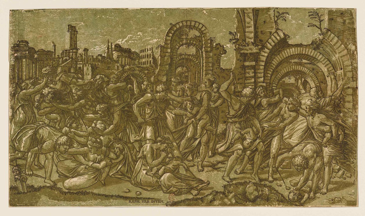 Massakren av de uskyldige etter Raphael, 1544. av Monogrammist NDB