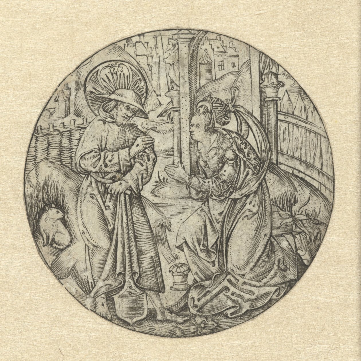Kristus viser seg for Maria Magdalena Noli me tangere av Monogrammist S