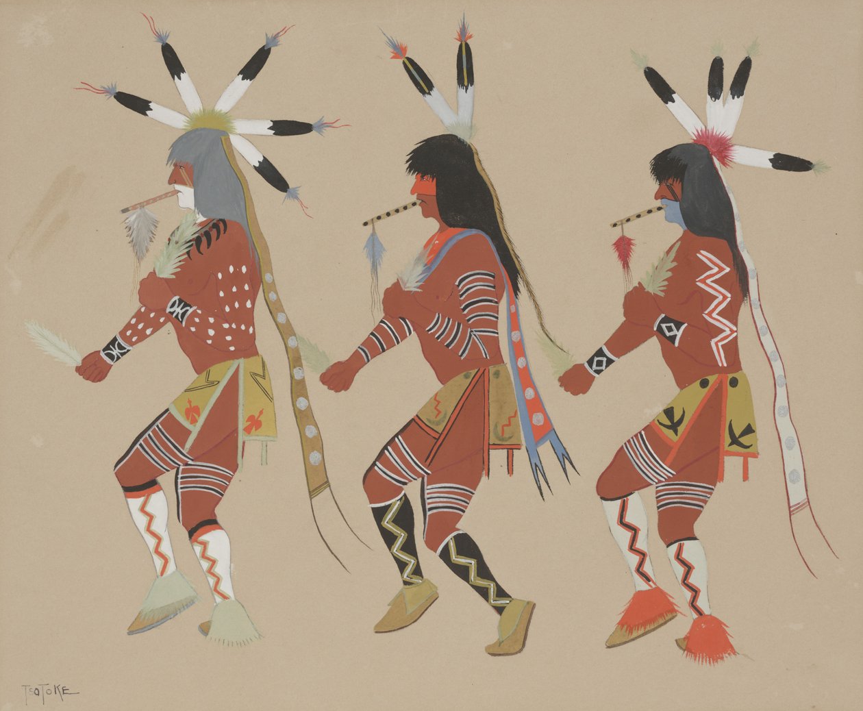 Indisk seremoni, ca. 1933 av Monroe Tsatoke