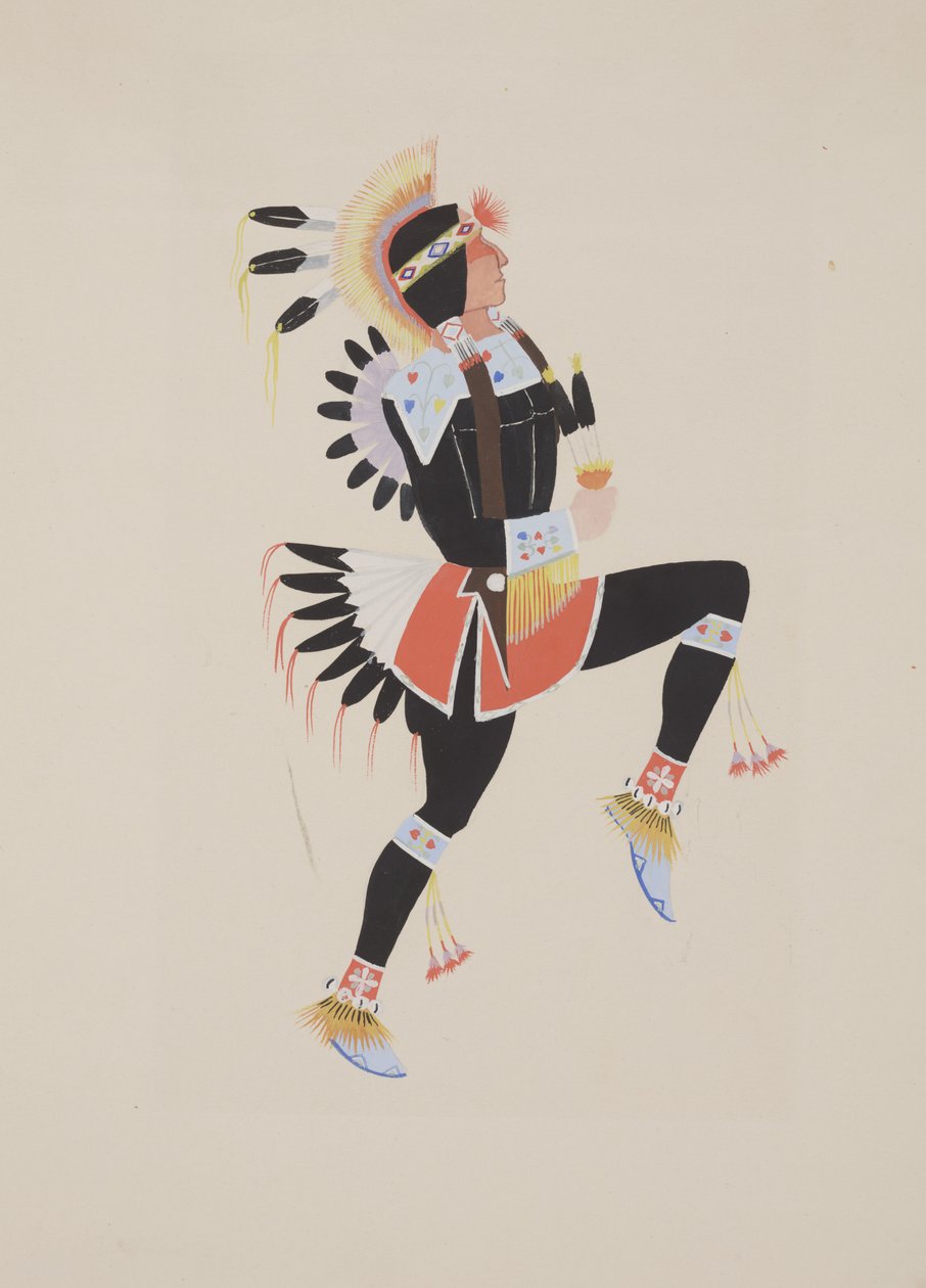 Panel #1, ca. 1934 (akvarell) av Monroe Tsatoke