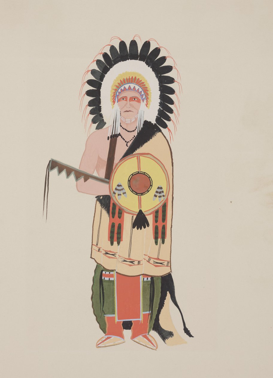 Panel #3, ca. 1934 (akvarell) av Monroe Tsatoke