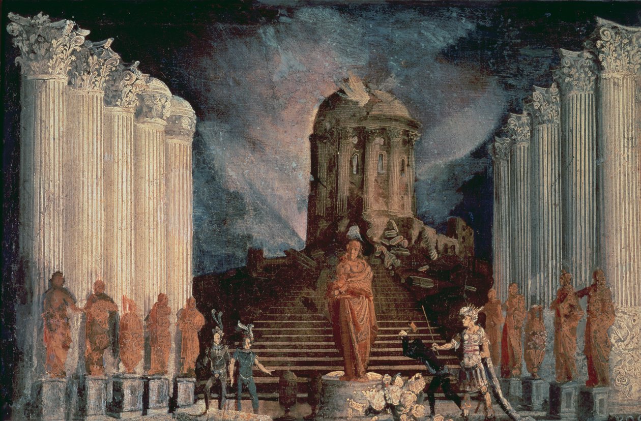 Ødeleggelse av Jerusalems tempel av Titus av Monsu Desiderio