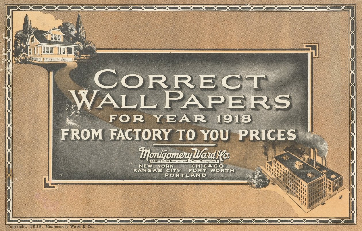 Riktige tapeter for år 1918 av Montgomery Ward and Co.