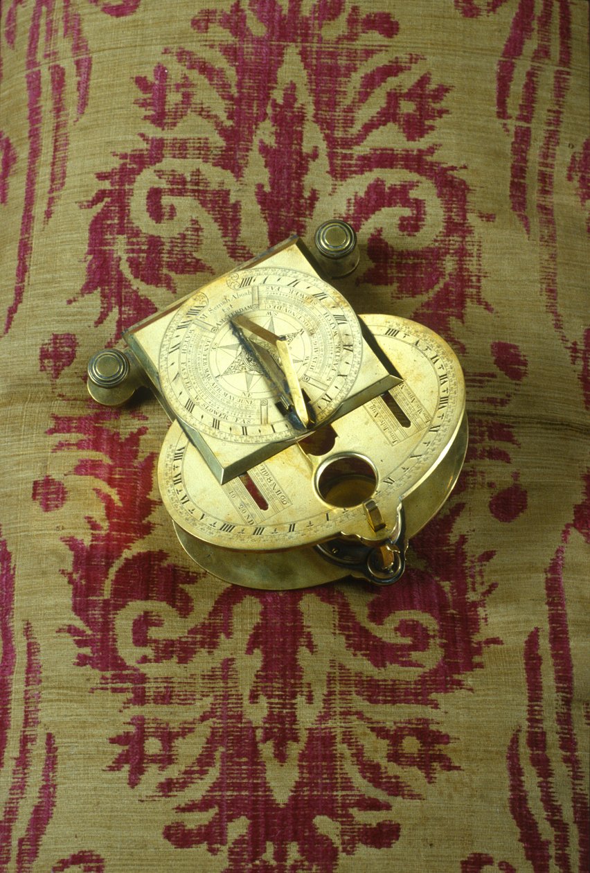 Inclining Analemmatic Sundial, ca. 1750 (messing) av Mordecai Semah Aboab
