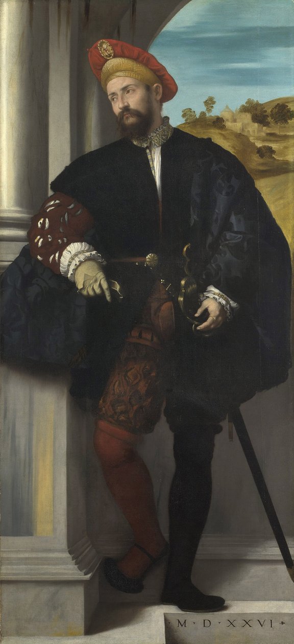Portrett av en mann, 1526 av Moretto da Brescia