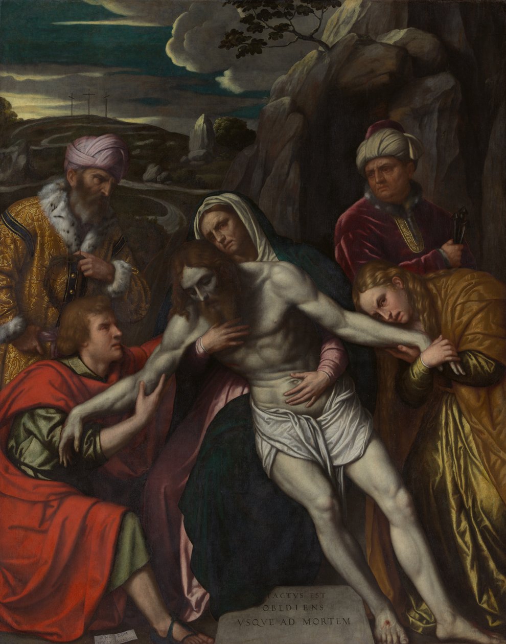 Gravleggingen, 1554. av Moretto da Brescia