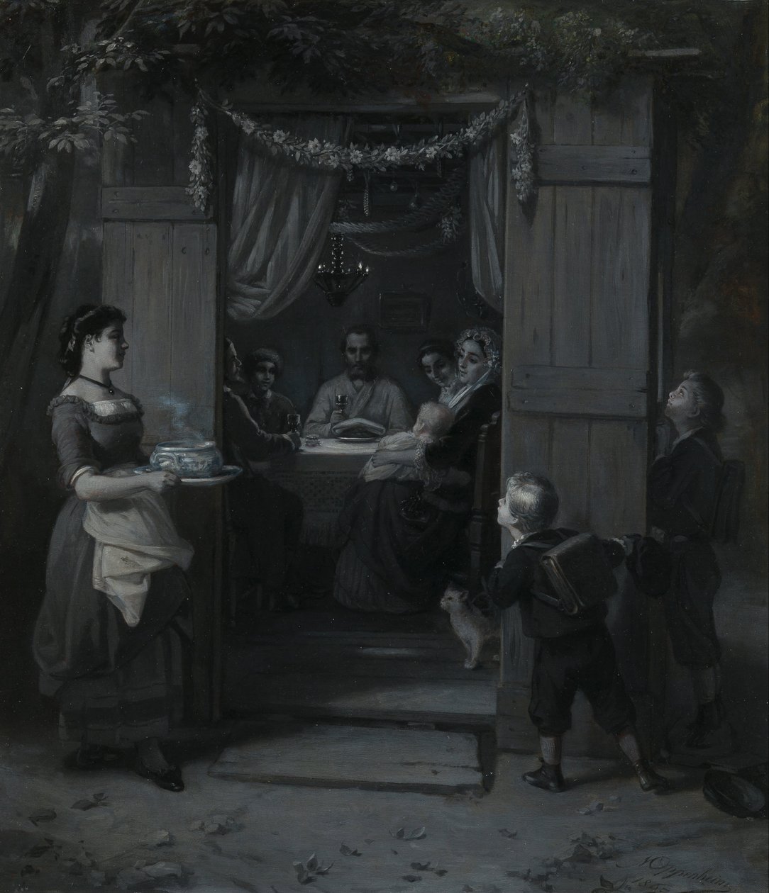 Sukkot (løvhyttefesten) (løvhyttefesten) av Moritz Daniel Oppenheim