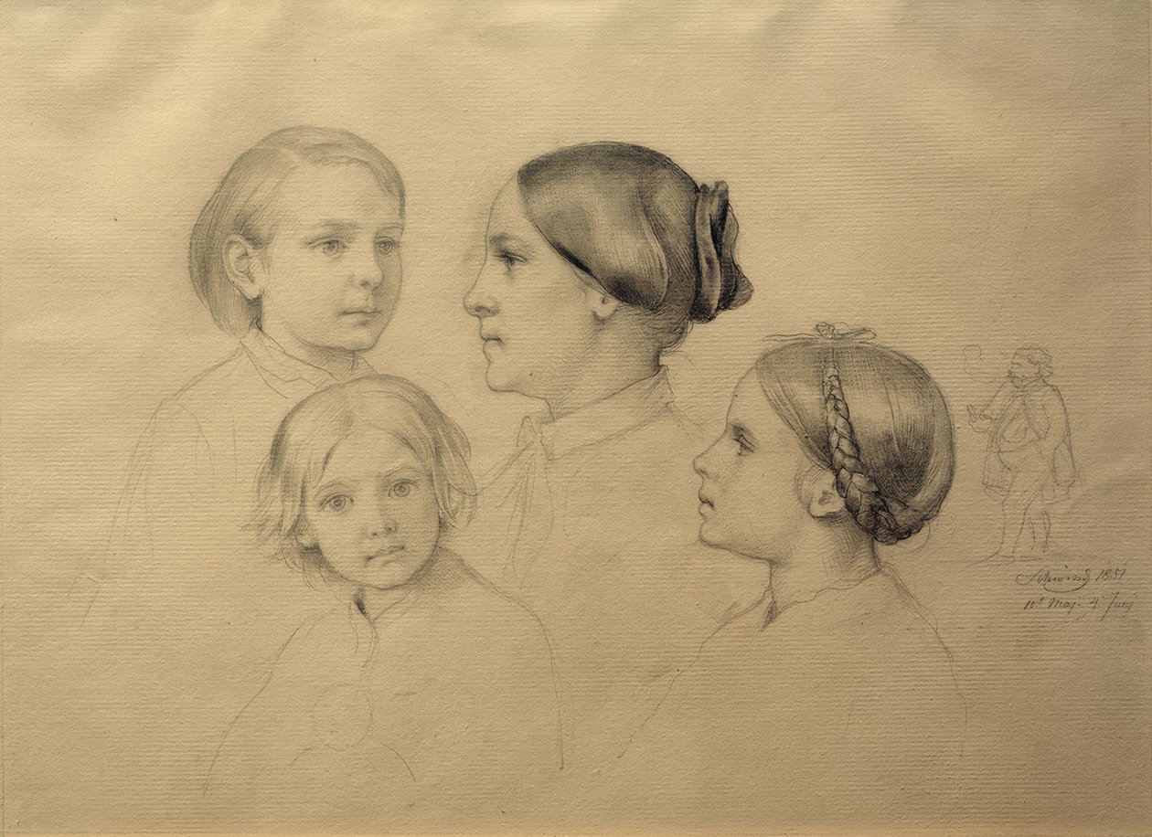 Kunstnerens familie av Moritz Ludwig von Schwind