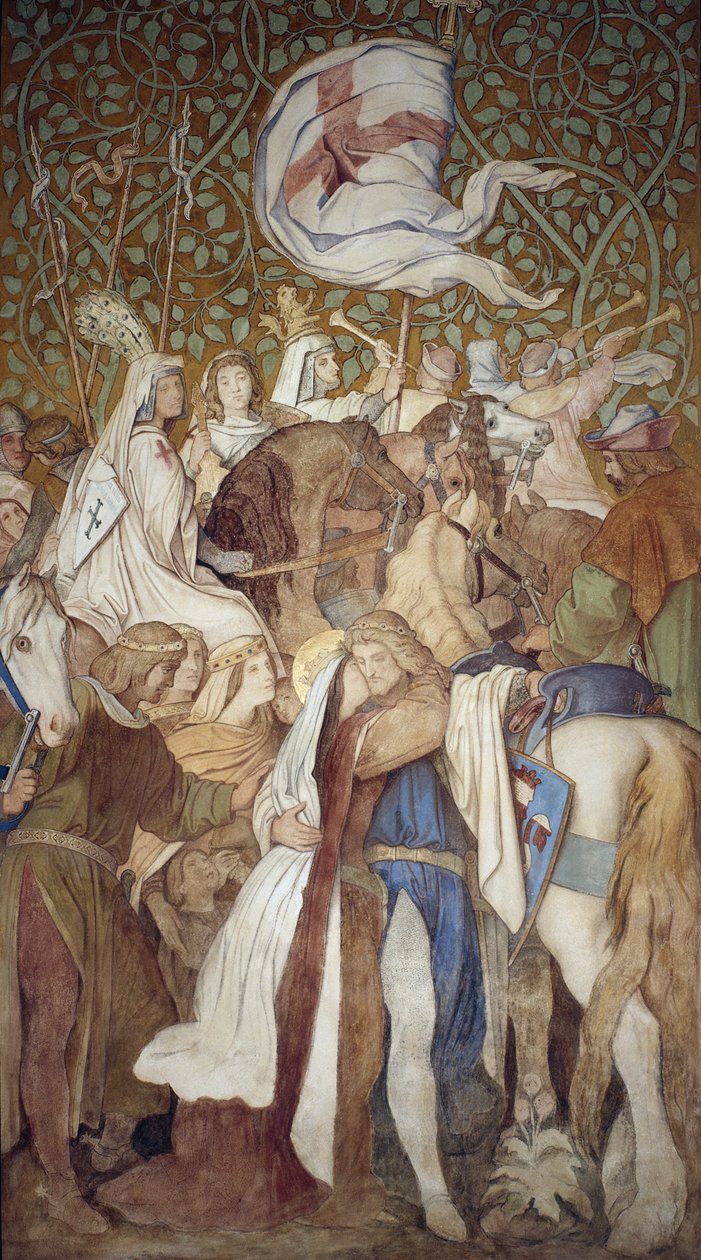 Fresco, Elisabeth Gallery, Wartburg Castle, ca. 1845-55 av Moritz Ludwig von Schwind