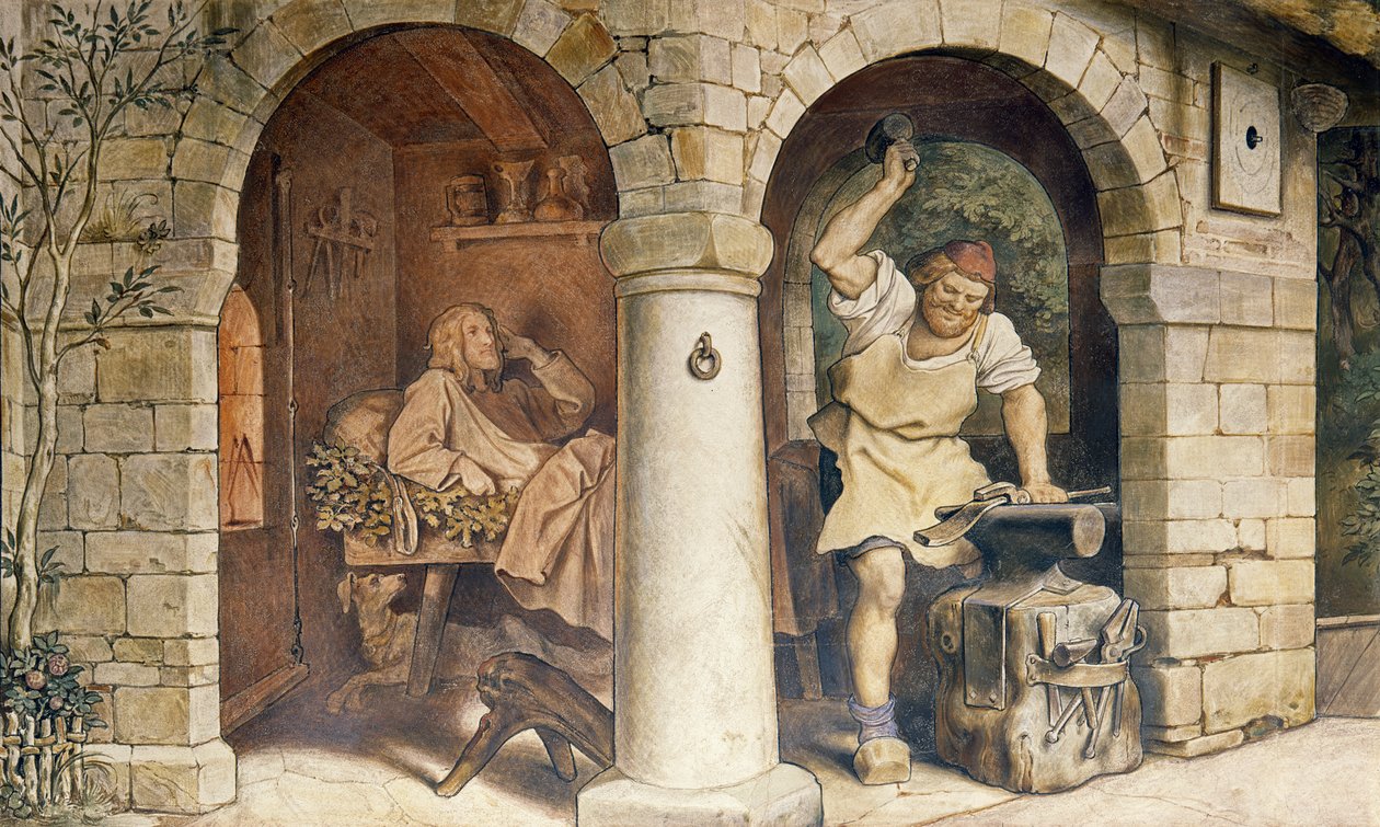 Smeden av Ruhla, ca. 1854 (detalj) (se også 311146) av Moritz Ludwig von Schwind