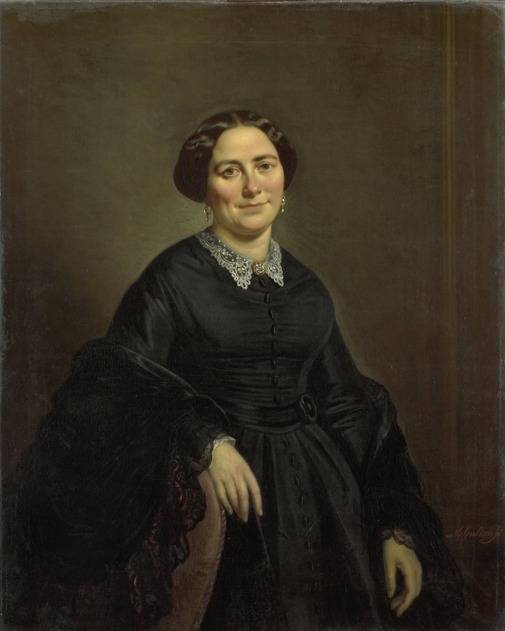 Johanna Christina Beelenkamp (1820-90). Kone til Cornelis Outshoorn av Moritz Calisch