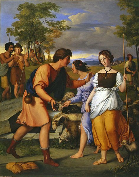Rebecca og Eliezer ved brønnen av Moritz Daniel Oppenheim
