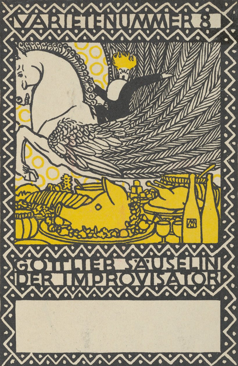Akt 8: Gottlieb Säuselin improvisatoren Variety nummer 8: Gottlieb Säuselin improvisatoren..., 1907. av Moritz Jung