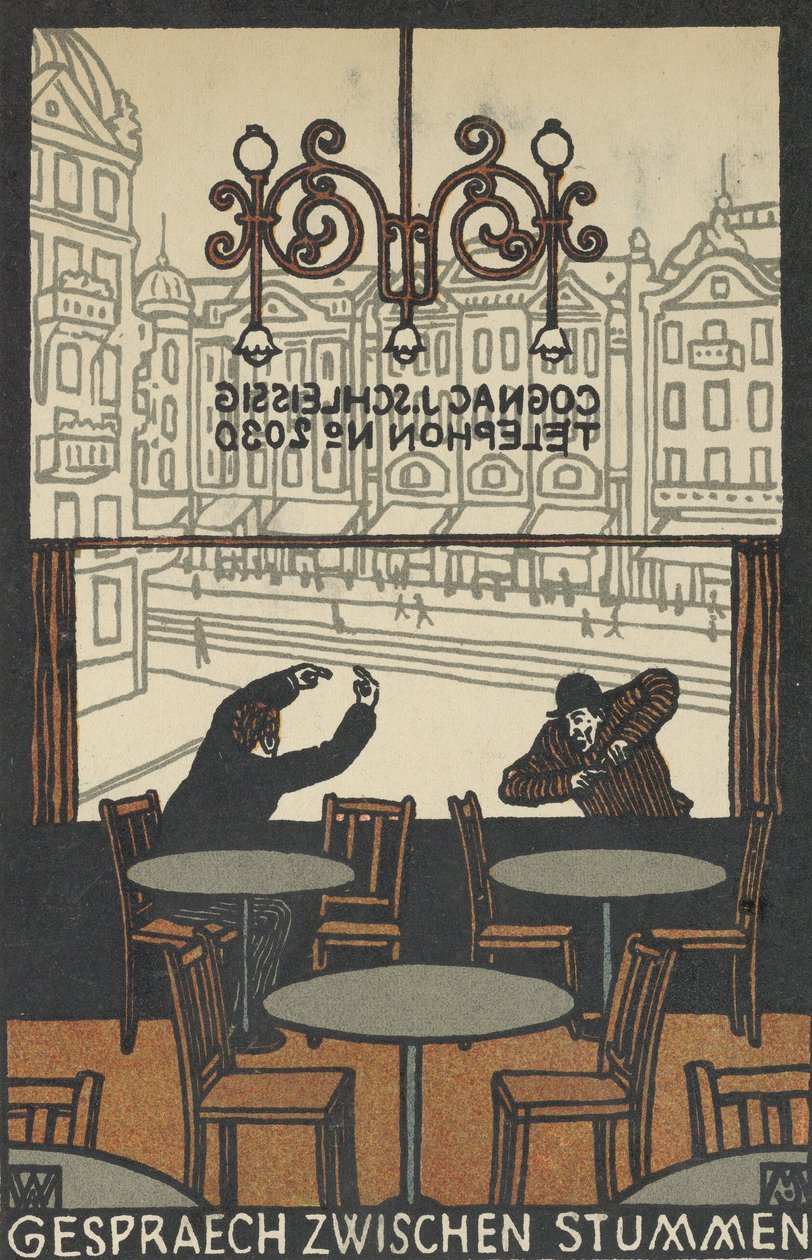 Samtale mellom Mutes Gespraech zwischen Stummen, 1907. av Moritz Jung