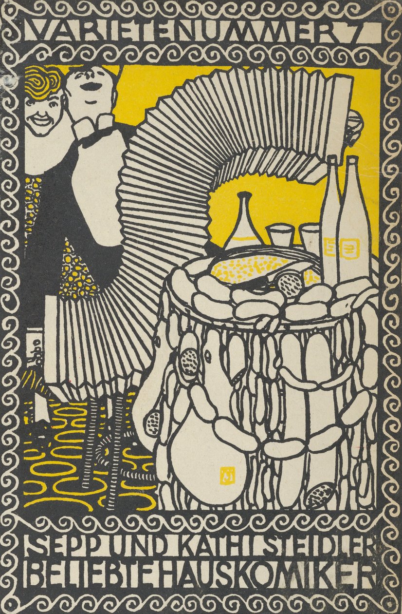 Variety Act 7: Sepp and Kathi Steidler, Popular House Comedians Variety Act 7: Sepp and..., 1907. av Moritz Jung