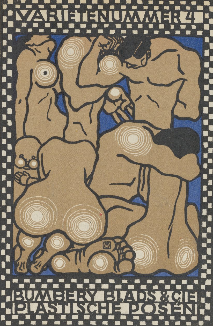 Vaudeville Act 4: Bembury Blade & Cie, Plastic Poses Varieténummer 4: Bembury Blade & Cie..., 1907. av Moritz Jung