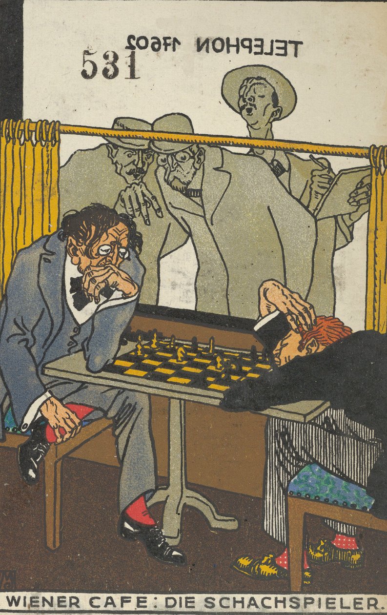 Viennese Café: The Chess Players Wiener Café: The Chess Players, 1911. av Moritz Jung