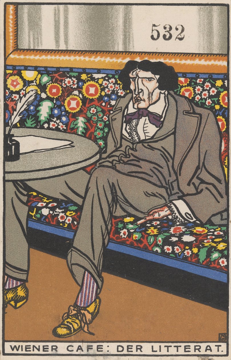 Viennese Café: The Man of Letters Viennese Café: Der Litterat, 1911. av Moritz Jung