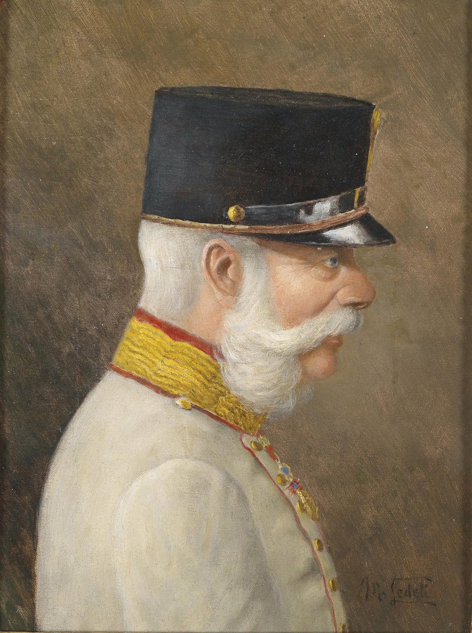 Portrett av Franz Joseph I av Østerrike av Moritz Ledeli