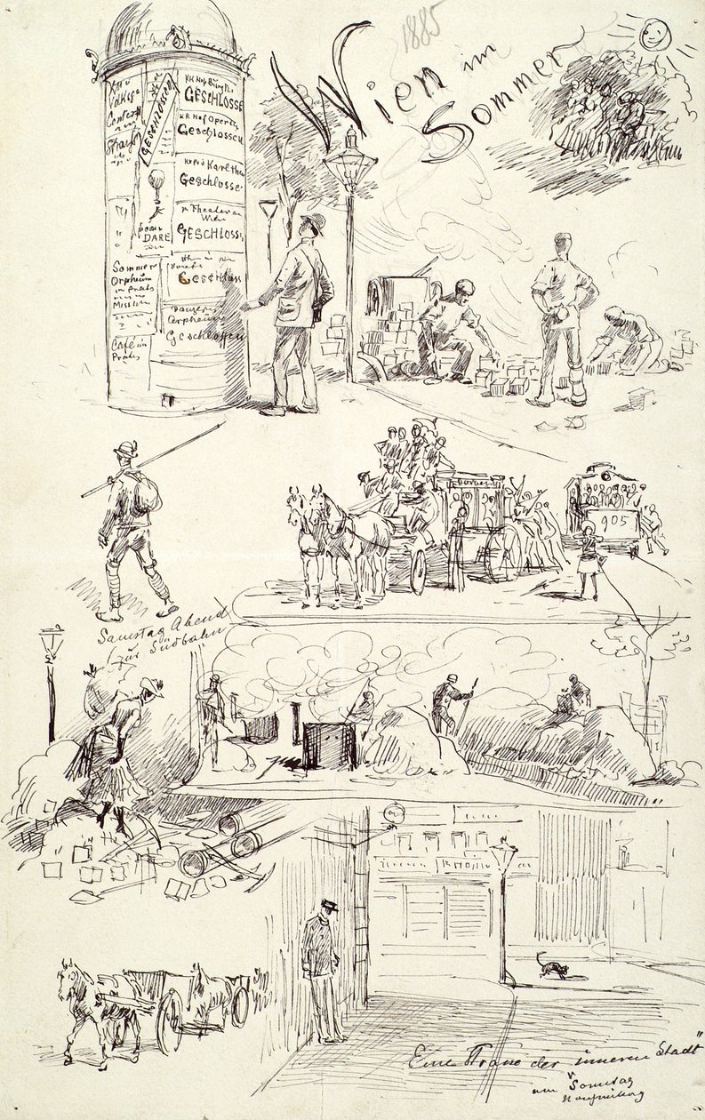 Wienertyper 1885 (Wien om sommeren) av Moritz Ledeli