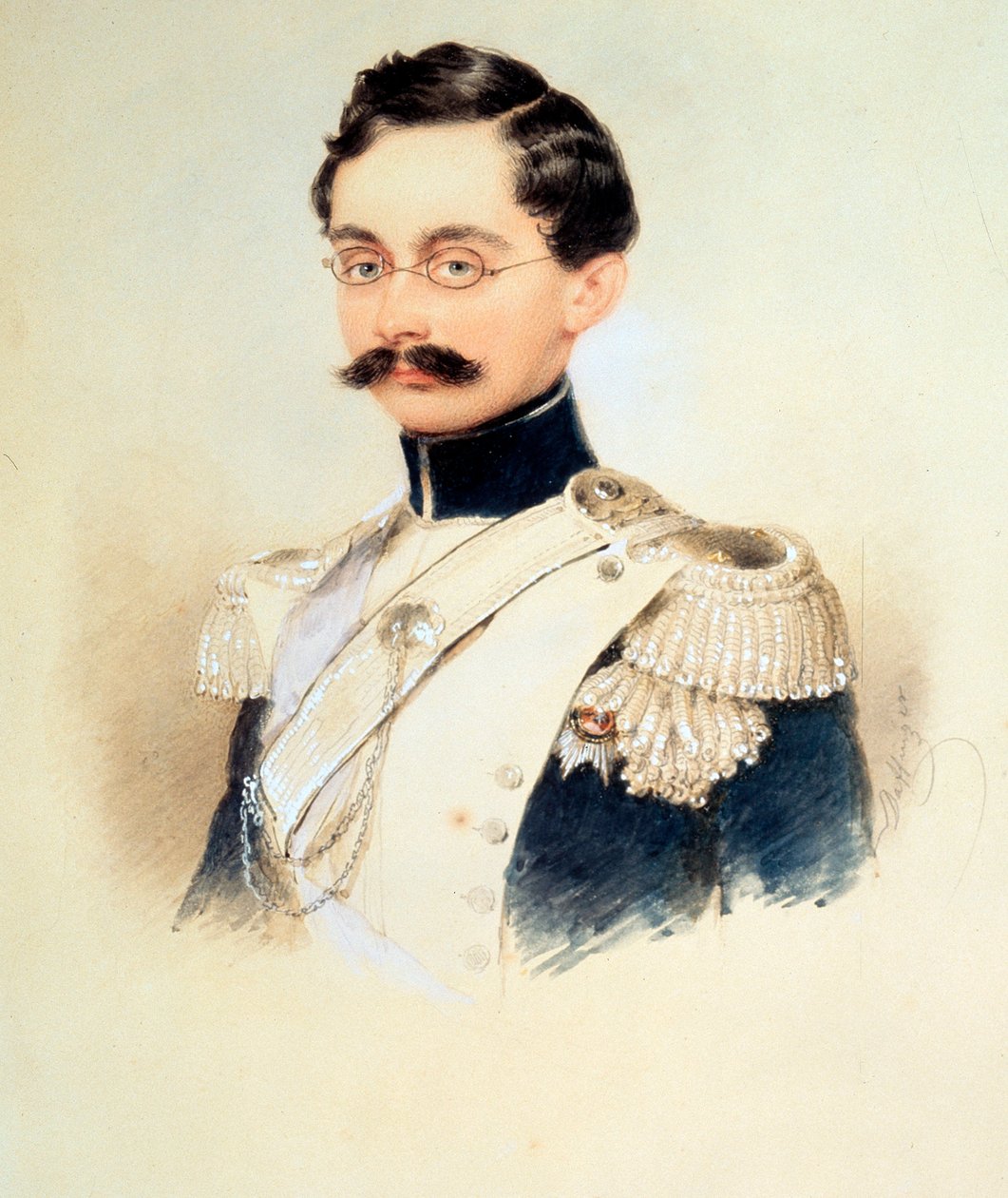 Portrett av Adolphe I, hertugen av Nassau, storhertugen av Luxembourg 1817-1905, 1840-årene. av Moritz Michael Daffinger