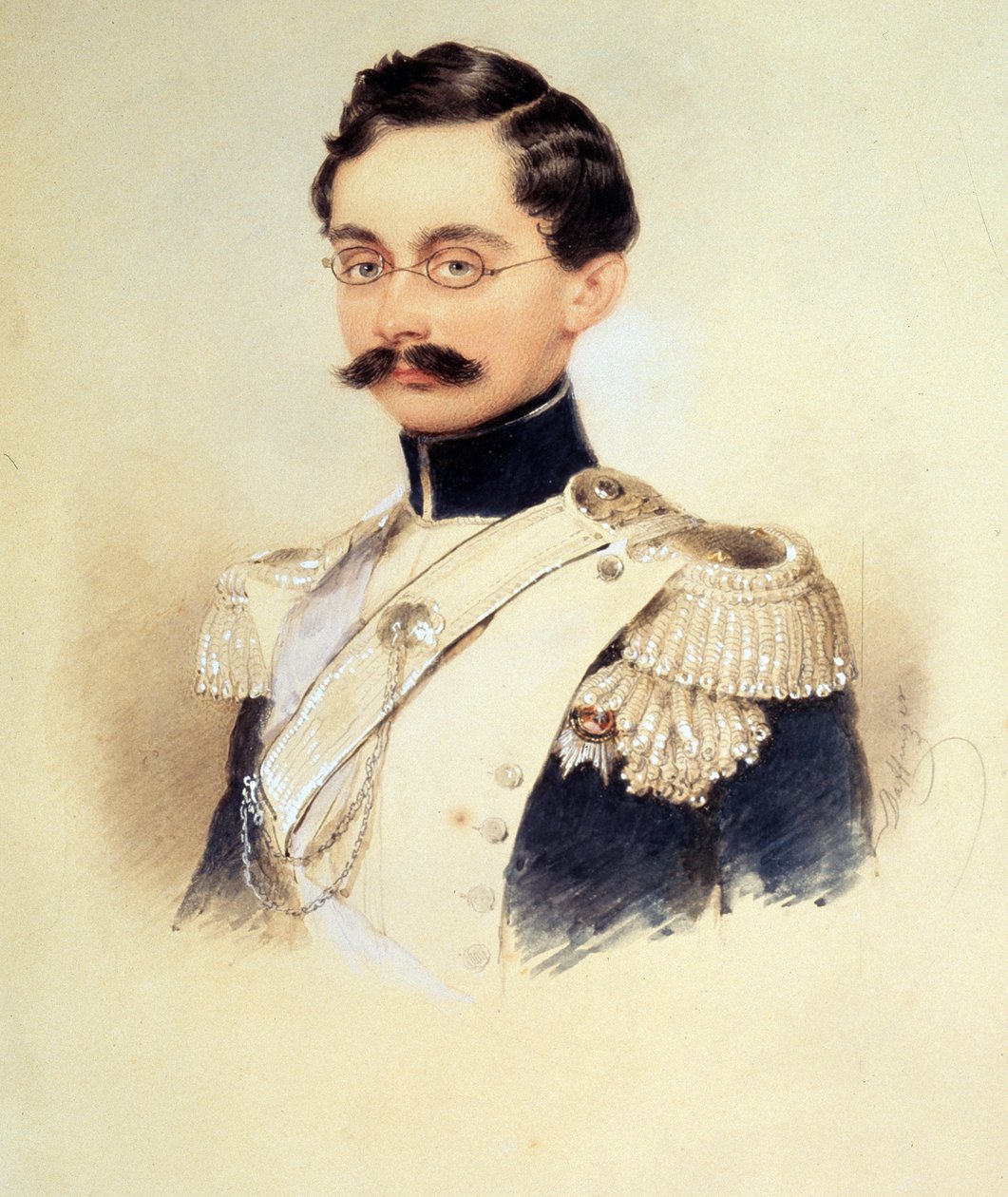 Portrett av Adolphe I, hertugen av Nassau, storhertugen av Luxembourg 1817-1905, 1840-årene av Moritz Michael Daffinger