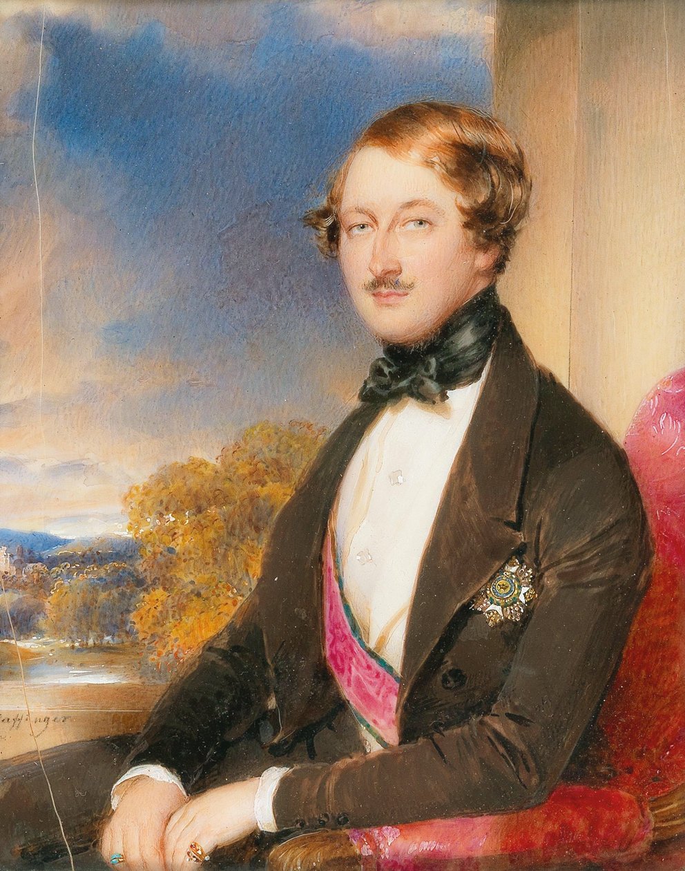 Portrett av grev Anton Karl Palffy von Erdöd 1793-1879. av Moritz Michael Daffinger