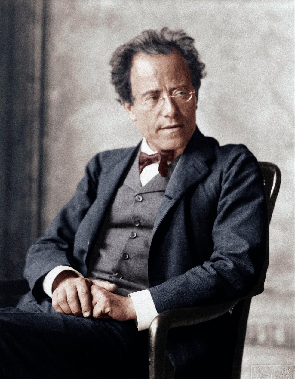 Gustav Mahler ved operahuset i Wien av Moritz Nähr
